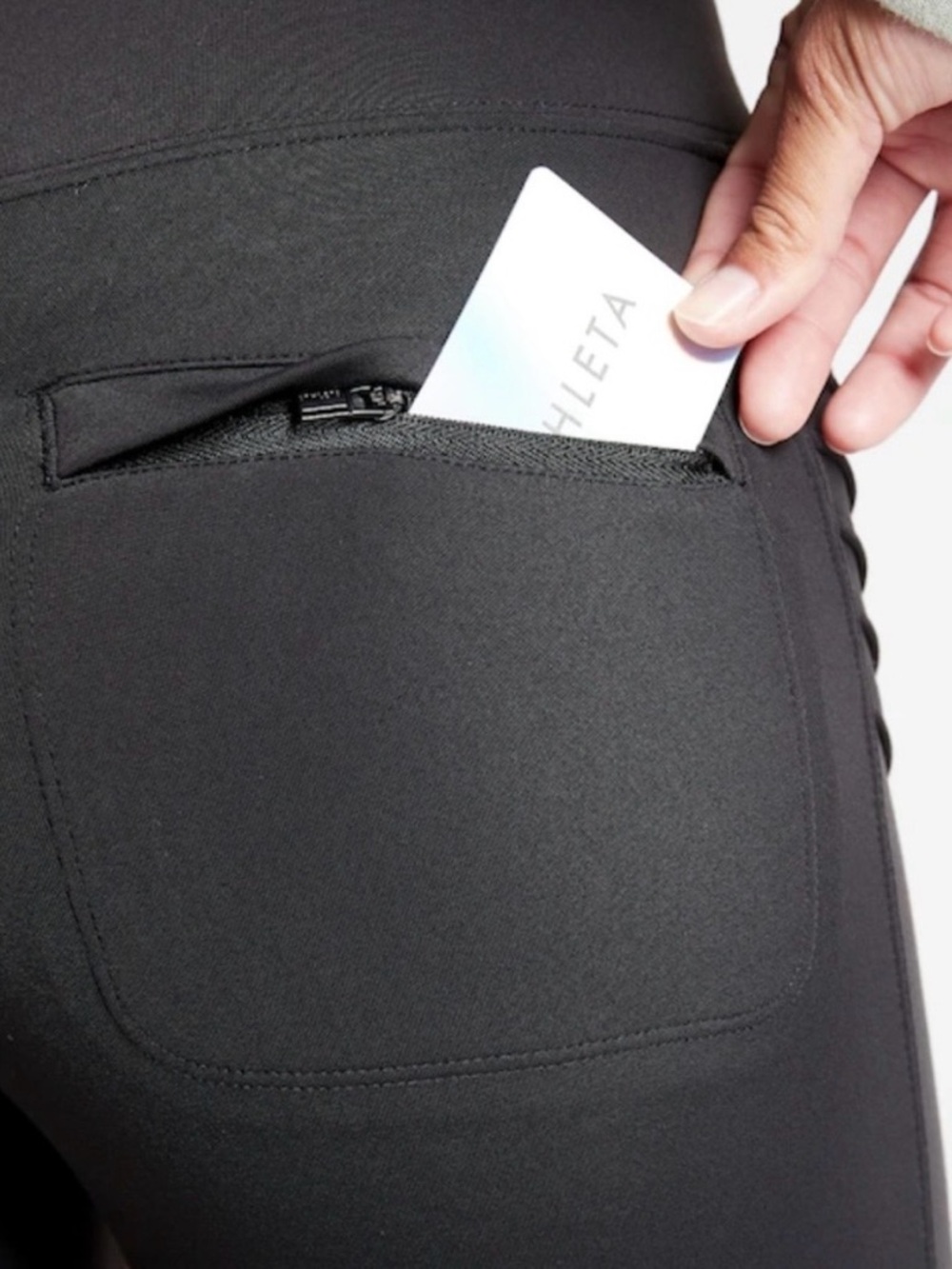 Athleta Delancey Moto Leggings Athleisure Black High Rise M - Picture 11 of 12